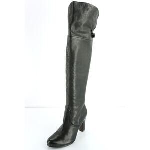 Sam Edelman Black Leather 'Sable' Over the Knee High Heel Boots size 5 New $249